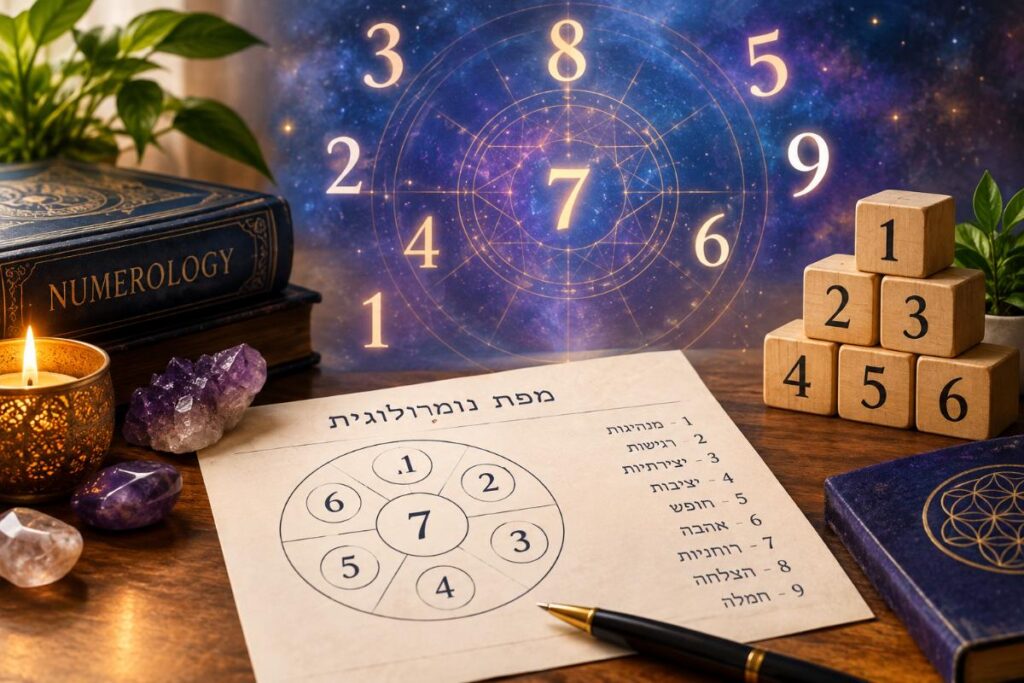 ספרות עתיקות וסימני חישוב נומרולוגיים על רקע מסתורי